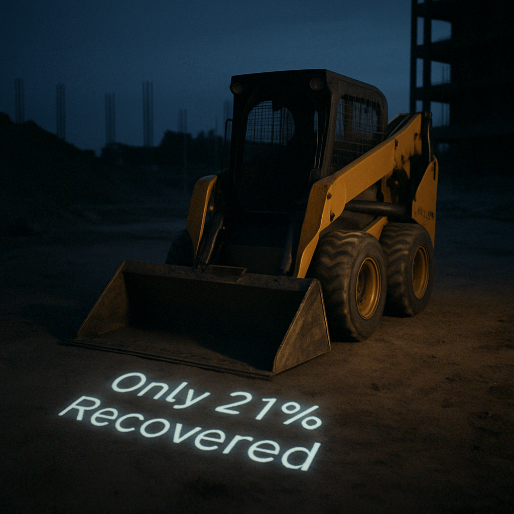 Low Recovery Rate for Stolen Construction Equipment