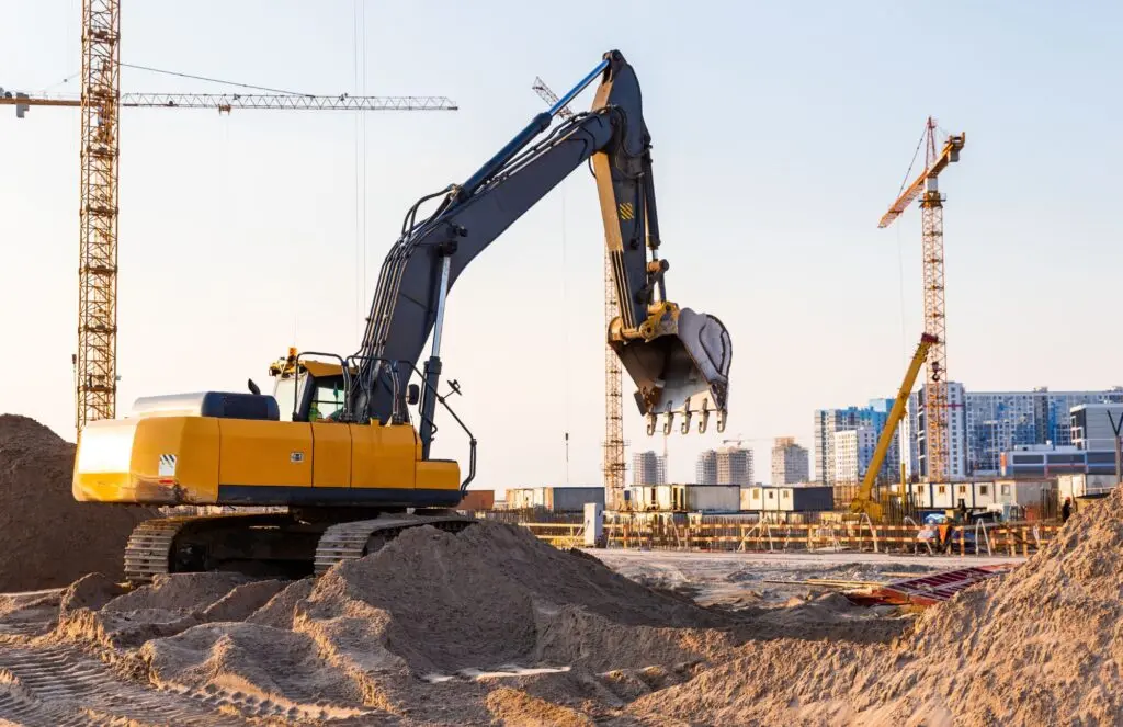Construction equipment tracking and theft prevention for heavy machinery and tools on a job site