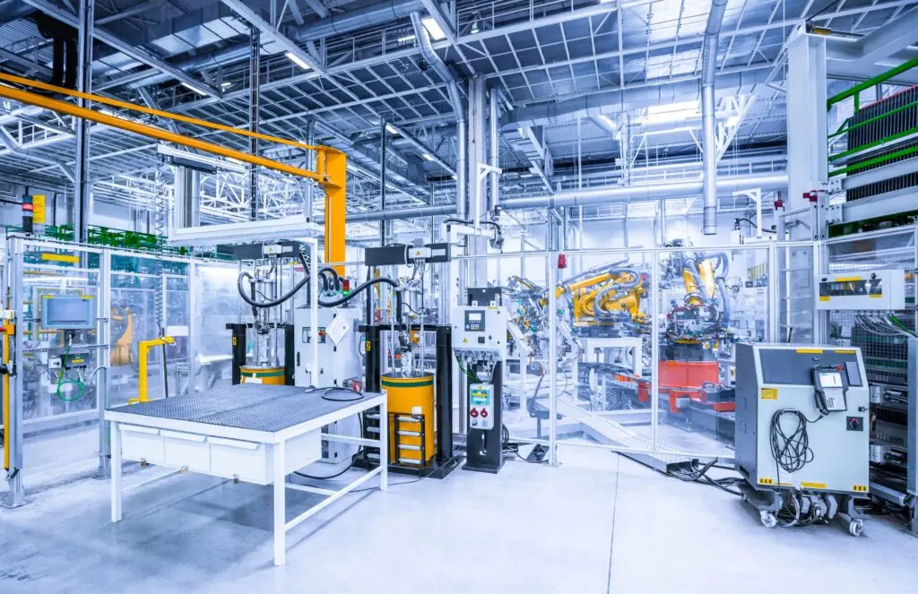 Manufacturing asset tracking for totes, bins, pallets, and work-in-progress inventory in an industrial plant