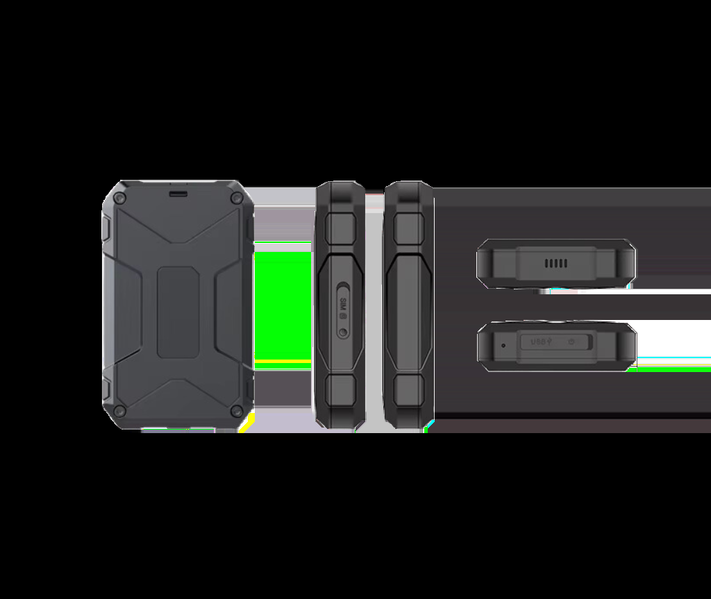 GPX MicroTrack GPS tracker shown from multiple sides
