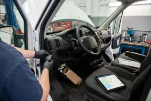 Hardwired GPS tracker for commercial vehicles
